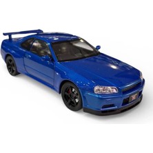 Farbu Oyuncak Hobiez World 1:24 Metal Lisanslı Nissan Skyline GTR Kapıları ve Kaputu Açılabilir Model Araba