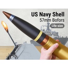 Titrek Toys 57MM Deniz Topu Mermisi Gerçek Boyut - Life-Size 57MM Naval Gun Shell (Replika Maket)