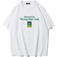 Brz Collection Unisex Oversize Directed By Wong Kar-Wai T-Shirt (Beyaz)