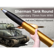 Titrek Toys Sherman M4 Tank Mermisi Gerçek Boyut - Wwıı Sherman M4 Tank Shell (Replika Maket)