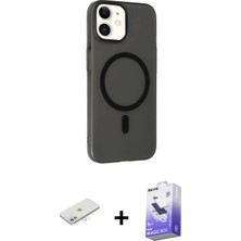 İlk El Grup Pilelistore™ iPhone 11 Kılıf Çekirdek Modern Prime - Siyah Bilvis 5in1 5d Magic Hayalet Cam Ekran Koruyucu + Renkli Kamera Lens Koruma Cam - Sı