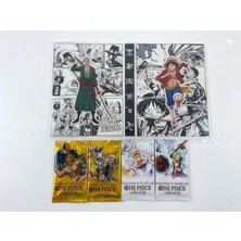 Cantex Tech One Piece Card Game Booster 2 White+2 Yellow Pack 4 Paket Trading Cards - 40 Kart +Albüm