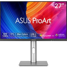 Asus Proart Display PA278CGRV 27 Inç 144Hz 5ms 2k Qhd Adaptive Sync IPS Pivot Monitör