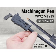 Titrek Toys M1919 Makineli Tüfek Formunda Kalem ve Tripod - Machinegun Pen Ww2 M1919 (Replika Maket)