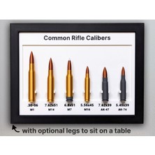 Titrek Toys Tüfek Mermileri Modern Dekoratif Çerçeve - Rifle Bullets In Frame (Replika Maket)