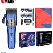 Wmark Ng-V3 Profesyonel Saç Kesme Makinesi | 8500 Rpm Bldc Motor, Dlc Bıçak, 120 Dk Kablosuz Kullanım