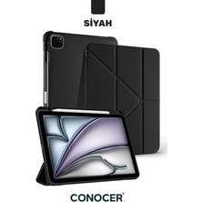 Conocer iPad Air 11” Inç M2/m3 Çip, Air 4./5. Nesil 10.9” Inç Tablet Kılıfı Kalem Bölmeli Standlı Uyku Modlu