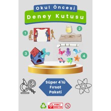Lapin Eğitim Hizmetleri Okul Öncesi Deney Kutusu -  Kendin Yap Stem Bilim ve Deney Seti - Dıy Montessori Eğitim - Maker Set