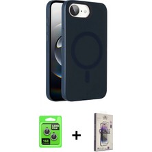 Pileli Store Pilelistore™ iPhone 16E Kılıf Çekirdek Modern Prime - Siyah Bilvis 3D Cam Ekran Koruyucu + Raze Metal Kamera Lens - Gs