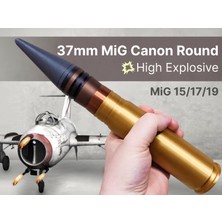 Titrek Toys 37MM Mig Uçak Topu Mermisi Gerçek Boyut - 37MM Mig Canon Round (Replika Maket)