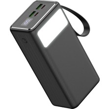 Polosmart PSM149 Taşınabilir 65W Pd Çıkışlı Dijital Göstergeli 40.000 Mah Powerbank Siyah