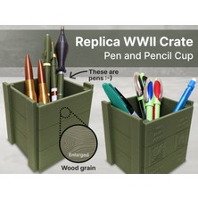 Titrek Toys 2. Dünya Savaşı Silah Sandığı Kalemlik - Wwıı Weapon Crate Pen & Pencil Box (Replika Maket)