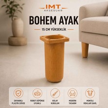 İmt Aksesuar Bohem Mobilya Ayağı 15 cm Robot Süpürge Uyumlu Koltuk Kanepe Tv Ünitesi Baza Dolap Ayağı Modern Plastik Ayak