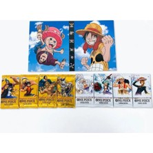 Cantex Tech One Piece Card Game Booster 4 White+4 Yellow Pack 4 Paket Trading Cards - 80 Kart +ALBÜM22