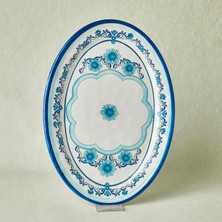 Karaca Blue Harmony Melamin Kayık Tabak 35 cm