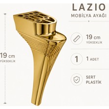 Badem10 Aytuğ Milan 19 cm Altın Mobilya Ayağı Şık Modern Dekoratif Kanepe Koltuk Dolap Ayağı