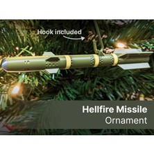 Titrek Toys Hellfire Füzesi Askılı Yılbaşı Süsü - Hellfire Missile Christmas Ornament (Replika Maket)