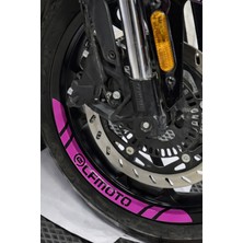 Banxtre Cf Moto Tüm Modeller Uyumlu Mor Jant Şeridi Sticker Etiket (8 Parça)