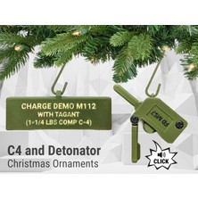 Titrek Toys C4 ve Sesli Fünye Yılbaşı Süsü - C4 And Clicking Detonator Christmas Ornament (Replika Maket)