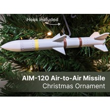 Titrek Toys AIM-120 Hava Füzesi Yılbaşı Süsü - AIM-120 Missile Ornament (Replika Maket)