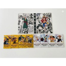 Cantex Tech One Piece Card Game Booster 4 White+4 Yellow Pack 4 Paket Trading Cards - 80 Kart +Albüm