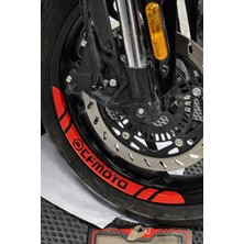Banxtre Cf Moto Tüm Modeller Uyumlu Kırmızı Jant Şeridi Sticker Etiket (8 Parça)