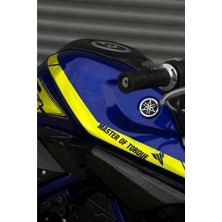 Banxtre Yamaha Mt-25 Için Neon Sarı Renk Depo Kordon Master Of Torque Sticker Seti (Sağ ve Sol) (2016-2019)