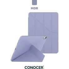 Conocer iPad 11 A16 2025 10. Nesil 10.9 Tablet Kılıfı Yumuşak Kalem Bölmeli, Uyku Modlu Tri Folding Stand