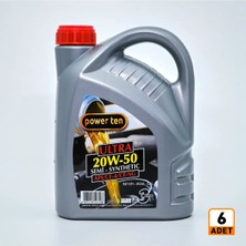 Powerten 20W50 Motor Yağı 4 Litre 6 Adet 1 Koli | 2025