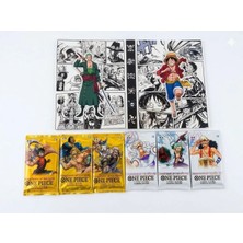 Cantex Tech One Piece Card Game Booster 3 White+3 Yellow Pack 6 Paket Trading Cards - 60 Kart +Albüm