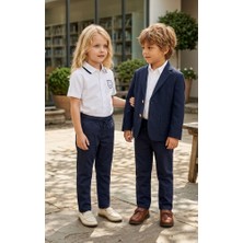 Baby Lory Kids Store Unisex Lacivert Beli Lastikli Çocuk Pantolon