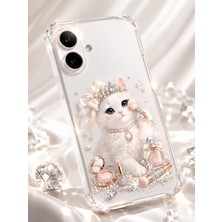 Powerfox Samsung Galaxy A07 Uyumlu Cute Kedicik Baskılı Sevimli Telefon Kılıfı MK01A