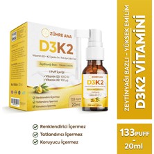 Zühre Ana Vitamin D3&k2 Içeren Sıvı Takviye – 20 ml Sprey