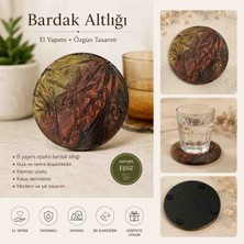 Karelim Home 2 Li Bardak Altlığı Epoksi Saten Serisi