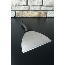 Elegancev Bakalit Saplı Çelik Spatula-Hamur Kesici-Kazıyıcı-Çevirici-24 Cm-Büyük Boy