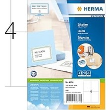 Uravas Store Herma Premium Lazer Etiket A4 100 105X148 Beyaz