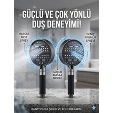 Segy Home Segyhome Extra Yumuşak ve Sağlam - Silikonlu 6 Fonksiyonlu Filtreli Banyo Duş Başlığı / Kireç ve Klor Önleyici Sprey Modlu