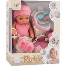 Toysturka Ruby Su Içen ve Altını Islatan Eğitici Et Bebek Seti - Lazımlıklı, Biberonlu Emzikli Set