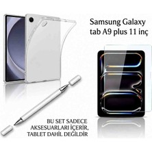 Yesnice Samsung Galaxy Tab A9 Plus 11 Inç Uyumlu Esnek Nano Ekran Koruyucu/darbelere Dayanıklı Şeffaf Kapak/2in1 Dokunmatik Kalem