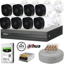 Dahua 5 Mp 8 Kameralı Sesli 80 Metre Gece Görüşlü Full Hd Kamera Seti