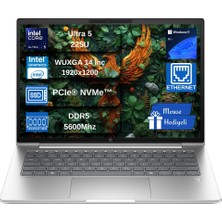 Hp Probook 4 G1I Aı Ultra 5 225U 32GB Ddr5 512GB SSD 14'' Wuxga (1920*1200) 300 Nits Windows 11PRO Taşınabilir Bilgisayar WD05E1ETEX02