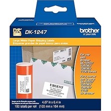 Uravas Store Brother Brother Ql Etiket Yazıcıları Için Orijinal DK-1247 Kalıp Kesim Büyük Kargo Beyaz Kağıt Etik