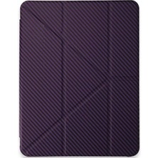 Uravas Store Ipad Pro 13 (2024) Kılıf Color Karbon Tablet Kılıfı - Derin Mor