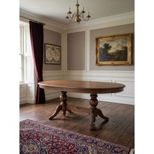 Kleinhaus Furniture Elegansia Yemek Masası, Çift Ayaklı Ahşap Masa