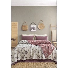 Layan Home 4 Katlı %100 Pamuk Müslin Çift Kişilik Yatak Örtüsü - Çintemani Desen