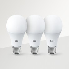 Gunsan Günsan 3'lü LED Ampul 12W Beyaz Işık E27 (6500K 1155 Lümen 3 Adet)