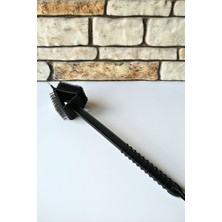 Elegancev Barbekü -Mangal Temizleyici -Mangal Fırçası- Kazıyıcı- Uzun Sap-35 cm