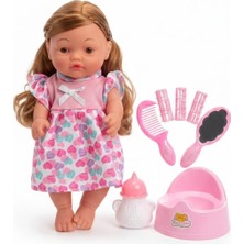 Toysturka Ruby Altını Islatan Eğitici Et Bebek Seti - Lazımlıklı-Biberonlu-Emzikli ve Saç Tasarım Seti
