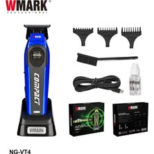 Wmark Ng-Vt4 Mavi Profesyonel Detail Trimmer | 7200 Rpm, 440C Bıçak, 210 Dk Kablosuz Kullanım