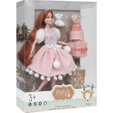 Toysturka Eklemli Bendabil Bebek Seti - Ayıcık, Pasta ve Hediye Kutusu Aksesuarlı 30 cm QJ141